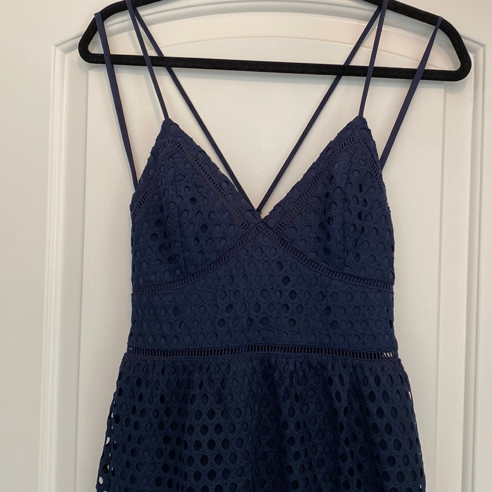 Abercrombie Navy Eyelet Dress